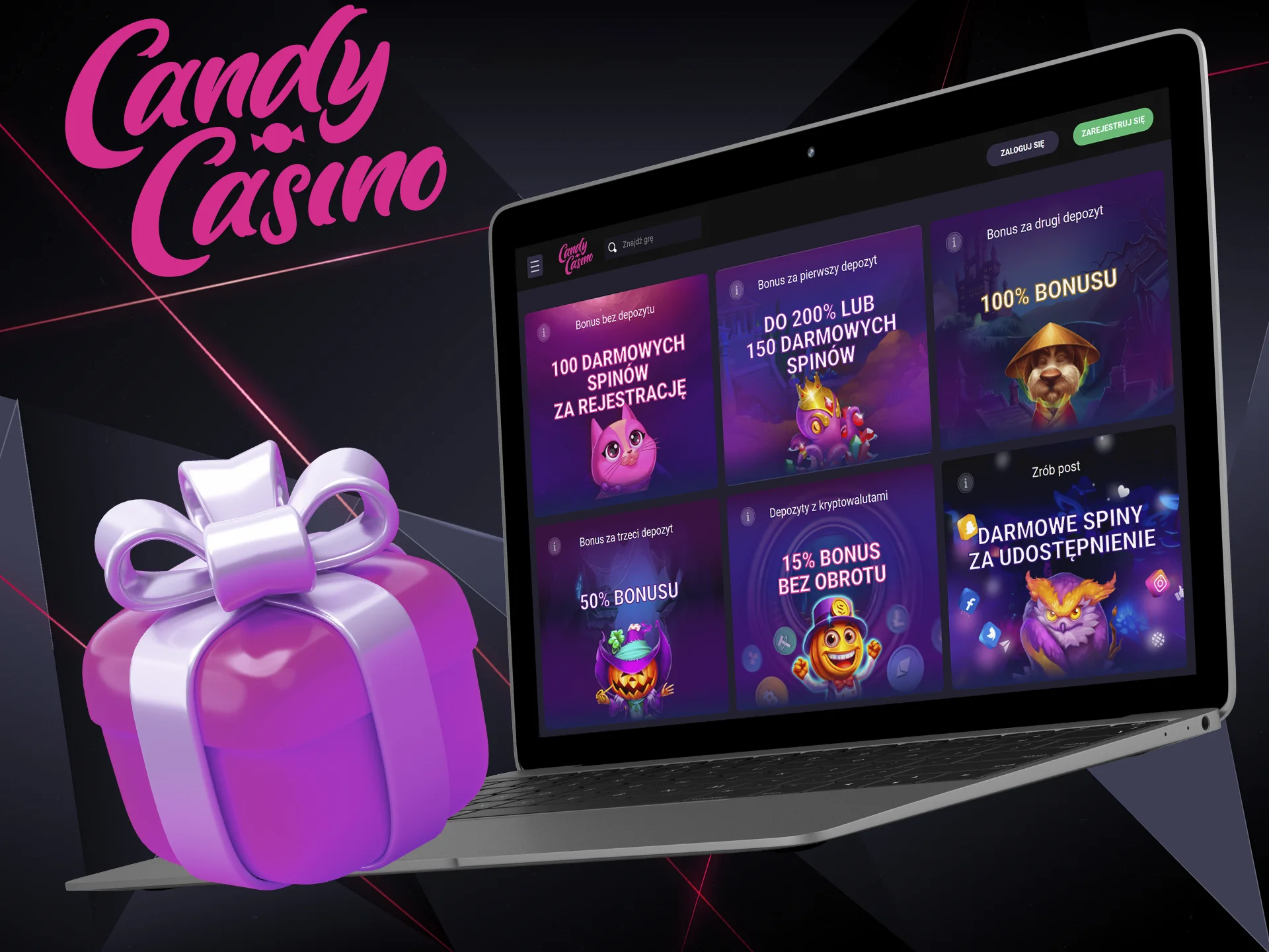 Jakie rodzaje bonusów oferuje graczom Candy Casino.