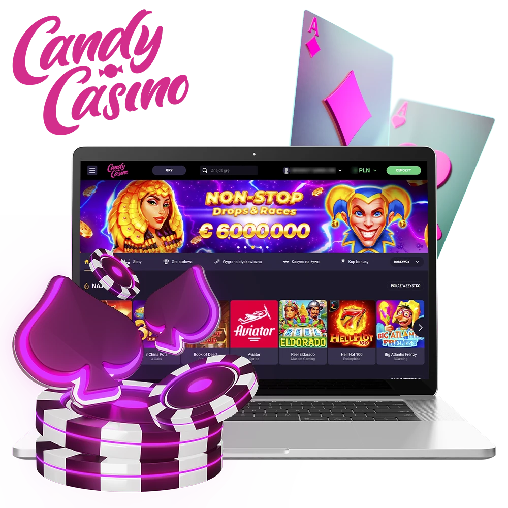 Ogromny wybór gier kasynowych na stronie Candy Casino.