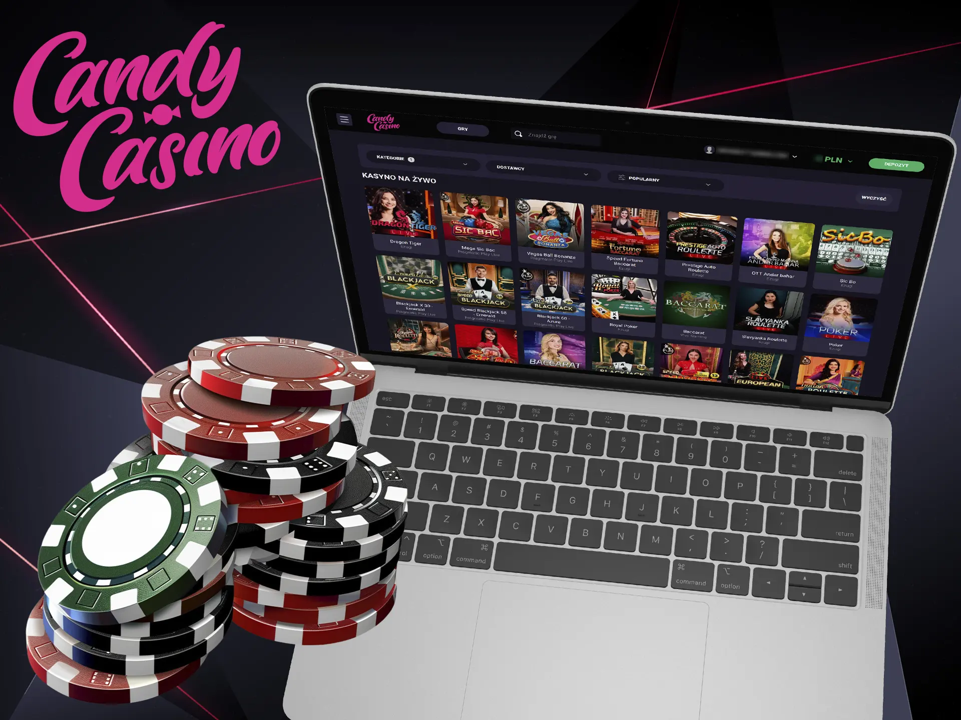 Poczuj atmosferę kasyna na żywo z Candy Casino.