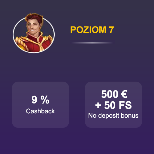 Opis siódmego poziomu programu VIP w Candy Casino.